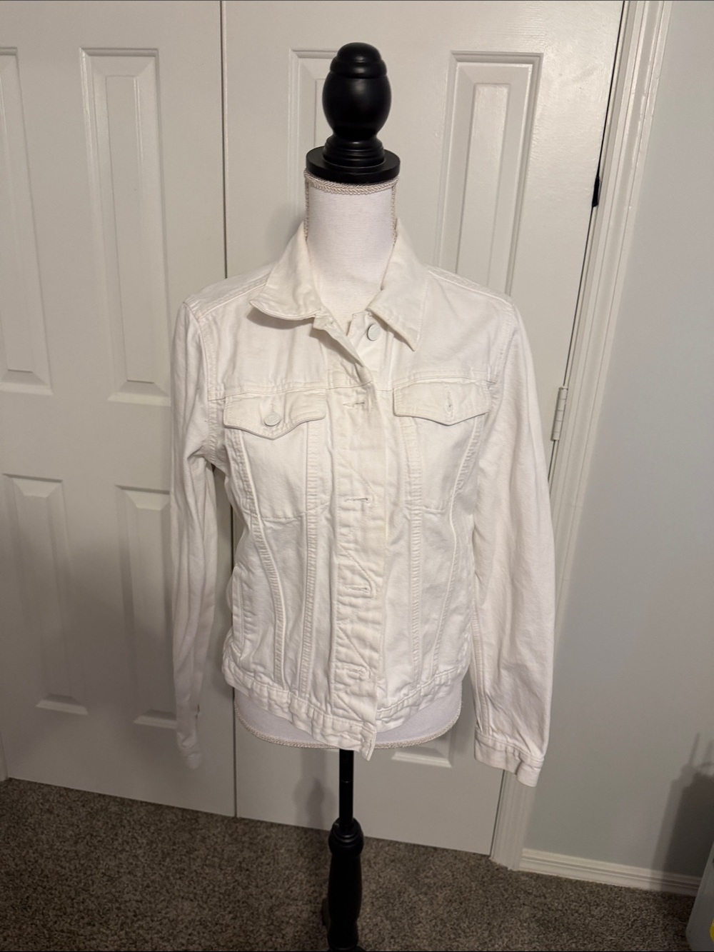 GAP White Denim Trucker Jacket